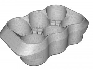 crate unity 01 for 6 cans 350ml 3Dプリントモデル