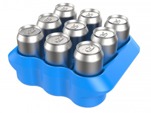 crate unity 01 for 9 cans 350ml Modelo de Impressão 3D