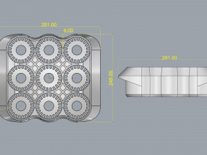 crate unity 01 for 9 cans 350ml Modelo de Impressão 3D