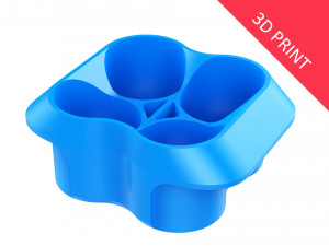 crate unity 02 for 4 cans 350ml 3D Baskı Modeli