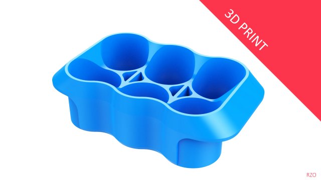 crate unity 02 for 6 cans 350ml 3D Print Model .c4d .max .obj .3ds .fbx .stl .blend 