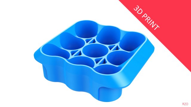 crate unity 02 for 9 cans 350ml 3Dプリントモデル .c4d .max .obj .3ds .fbx .stl .blend 
