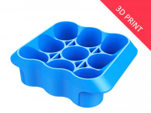Kiste Einheit 02 f&uuml;r 9 Dosen 350ml 3D Druckmodell