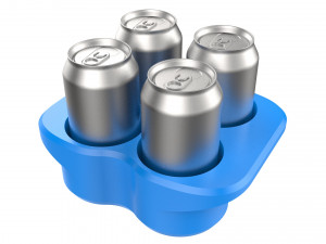 crate unity 03 for 4 cans 350ml Model Cetak 3D