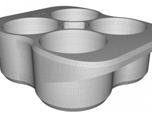 crate unity 03 for 4 cans 350ml Model Cetak 3D