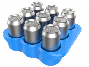 crate unity 03 for 9 cans 350ml 3D 打印模型
