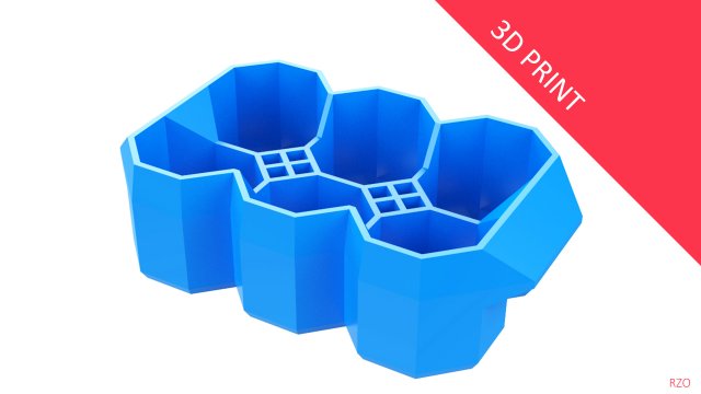 crate unity 04 for 6 cans 350ml 3D Print Model .c4d .max .obj .3ds .fbx .stl .blend 