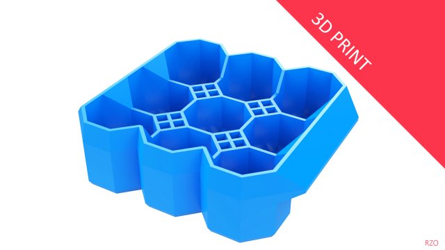 crate unity 04 for 9 cans 350ml 3D Print Model .c4d .max .obj .3ds .fbx .stl .blend 
