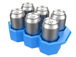 crate unity 05 for 6 cans 350ml 3D Baskı Modeli