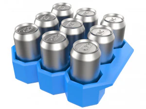 crate unity 05 for 9 cans 350ml 3D Print Model