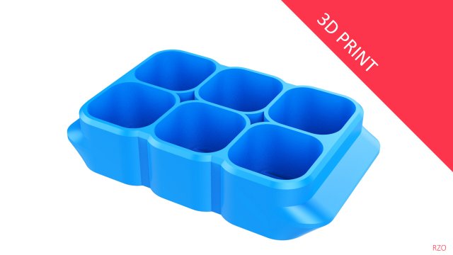 crate unity 06 for 6 cans 350ml 3D Print Model .c4d .max .obj .3ds .fbx .stl .blend 