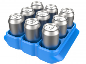 crate unity 06 for 9 cans 350ml Modèles 3D en vedette