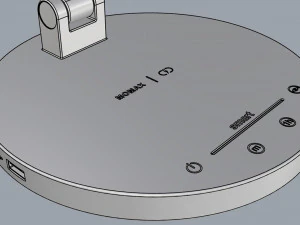 momax ql8 smart desk lamp dark gray 3D Model