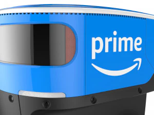 amazon delivery robot blue 3D Model