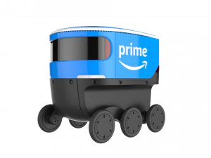 amazon delivery robot blue 3D Model