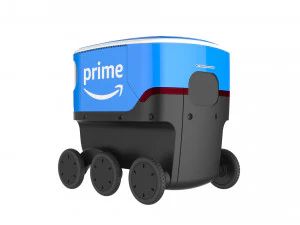 amazon delivery robot blue 3D Model