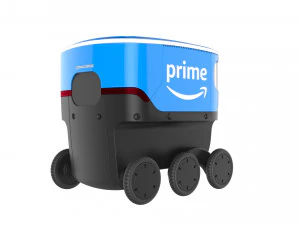 amazon delivery robot blue 3D Model