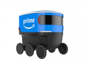 amazon delivery robot blue 3D Model