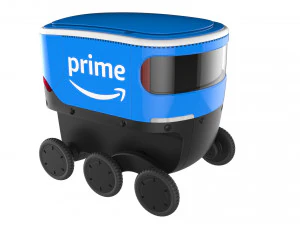 amazon delivery robot blue 3D Model