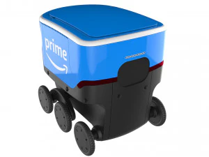 amazon delivery robot blue 3D Model