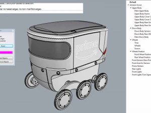 amazon delivery robot blue 3D Model