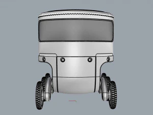 amazon delivery robot blue 3D Model