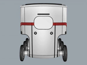 amazon delivery robot blue 3D Model