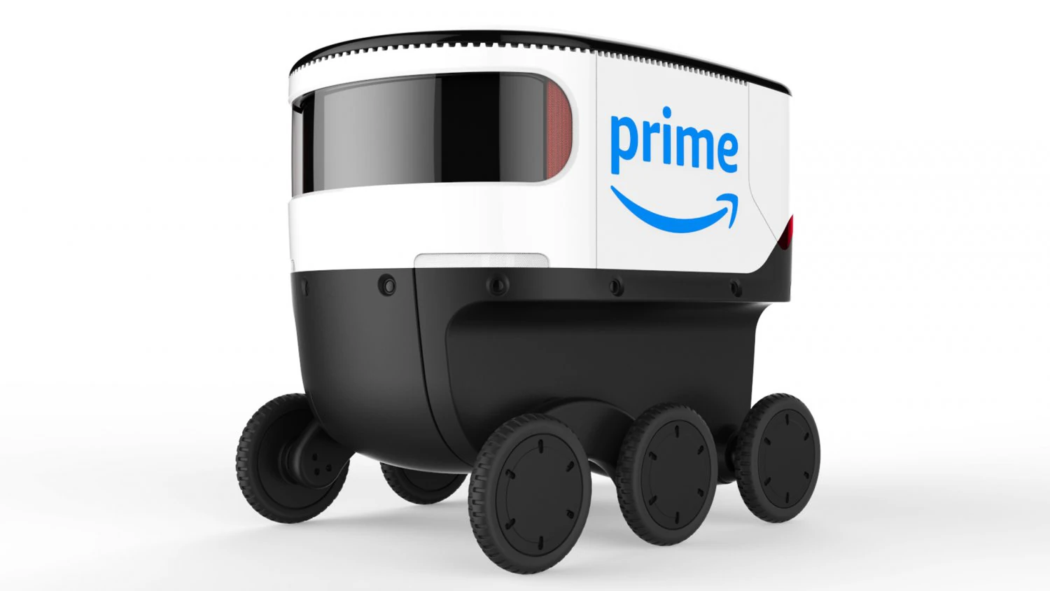 amazon delivery robot white 3D Model .c4d .max .obj .3ds .fbx .stl .blend 