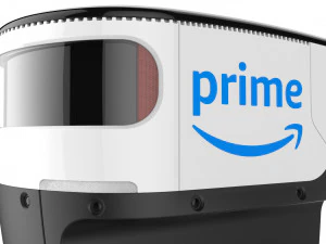 amazon delivery robot white 3D Model