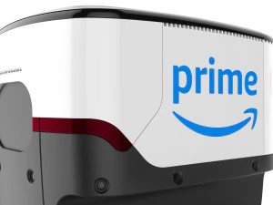 amazon delivery robot white 3D Model