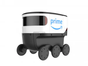 amazon delivery robot white 3D Model
