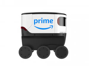 amazon delivery robot white 3D Model