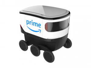amazon delivery robot white 3D Model