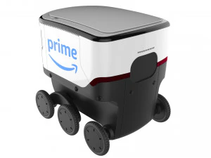 amazon delivery robot white 3D Model
