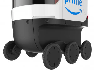 amazon delivery robot white 3D Model