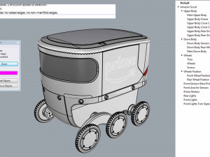 amazon delivery robot white 3D 模型