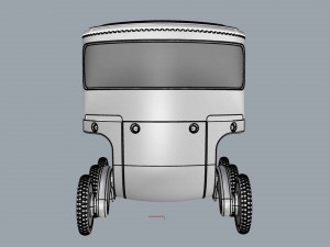 amazon delivery robot white 3D 模型