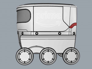 amazon delivery robot white 3D 模型