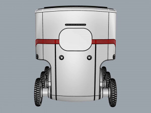 amazon delivery robot white 3D 模型