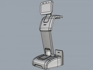 robot temi dark blue 3D Model