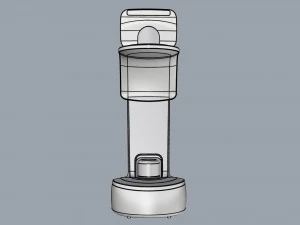 robot temi dark blue 3D Model