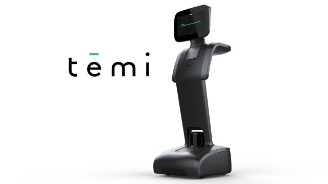robot temi dark gray 3D Model .c4d .max .obj .3ds .fbx .stl .blend 