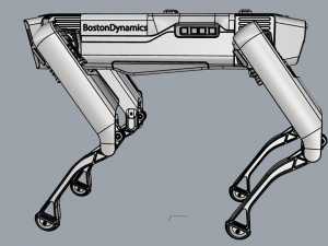 boston dynamics spot yellow Modello 3D