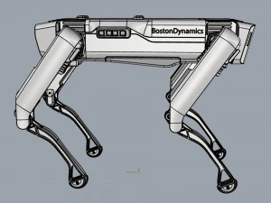 boston dynamics spot black 3D Model