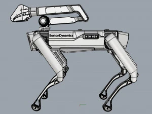 boston dynamics spot handle black 3D Model