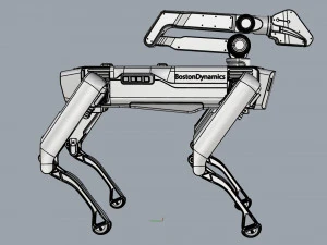 boston dynamics spot handle black 3D Model