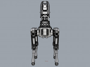 boston dynamics spot inspection yellow 3D Model