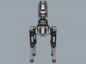 boston dynamics spot inspection yellow 3D Model