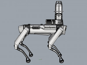 boston dynamics spot inspection yellow 3D Model