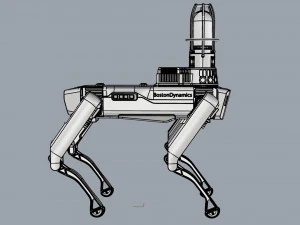 boston dynamics spot inspection yellow 3D Model